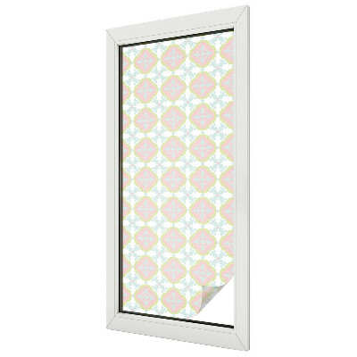 Film occultant fenêtre effet vitrail Ornement pastel