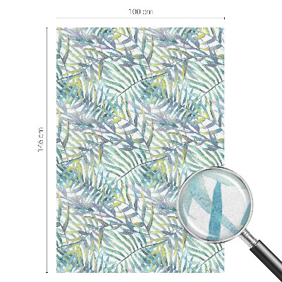 Film fenêtre décoratif occultant vitrail aquarelle tropicale