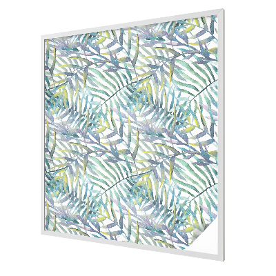 Film fenêtre décoratif occultant vitrail aquarelle tropicale