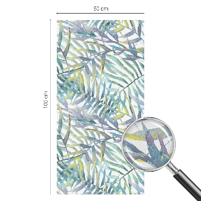 Film fenêtre décoratif occultant vitrail aquarelle tropicale