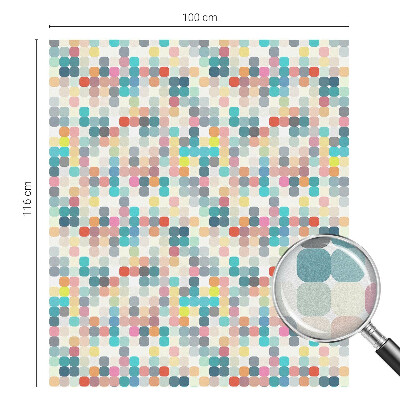 Film fenêtre décoratif occultant vitrail Carrés colorés