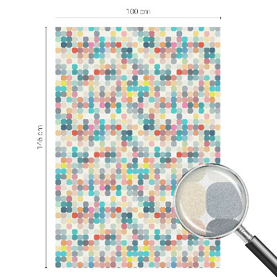 Film fenêtre décoratif occultant vitrail Carrés colorés