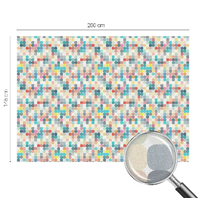 Film fenêtre décoratif occultant vitrail Carrés colorés