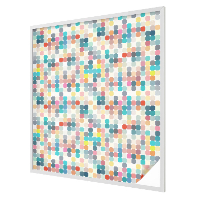 Film fenêtre décoratif occultant vitrail Carrés colorés