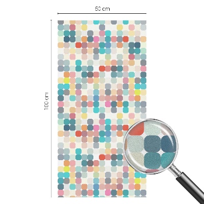 Film fenêtre décoratif occultant vitrail Carrés colorés