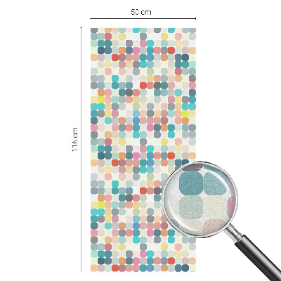 Film fenêtre décoratif occultant vitrail Carrés colorés