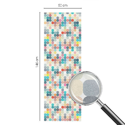 Film fenêtre décoratif occultant vitrail Carrés colorés