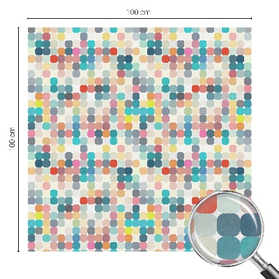 Film fenêtre décoratif occultant vitrail Carrés colorés
