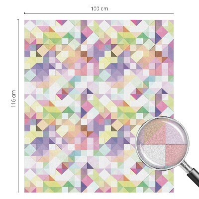 Film occultant fenêtre effet vitrail Mosaïque abstraite