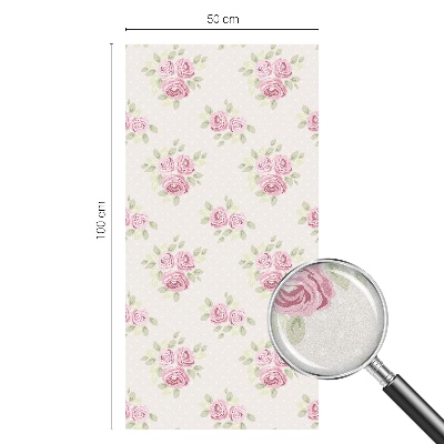 Vitrail autocollant pour fenêtre Motif floral