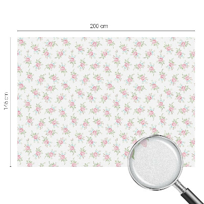 Film occultant fenêtre effet vitrail roses romantiques