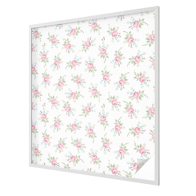 Film occultant fenêtre effet vitrail roses romantiques