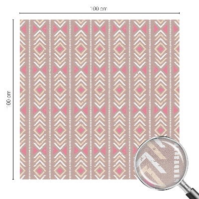 Film occultant fenêtre effet vitrail Losanges ethniques