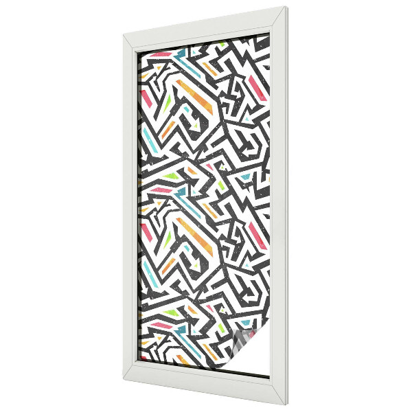 Film occultant fenêtre effet vitrail Géométrie abstraite