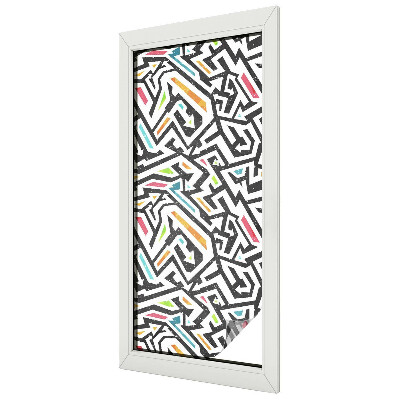 Film occultant fenêtre effet vitrail Géométrie abstraite