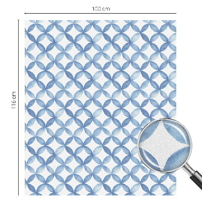 Vitrail autocollant pour fenêtre Fleurs géométriques