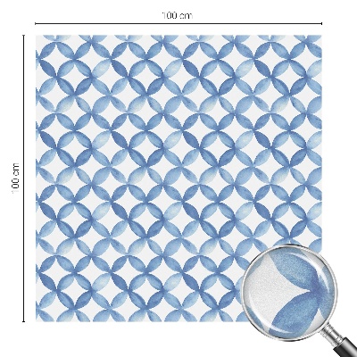 Vitrail autocollant pour fenêtre Fleurs géométriques