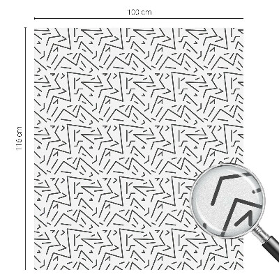 Film occultant fenêtre effet vitrail zigzags abstraits