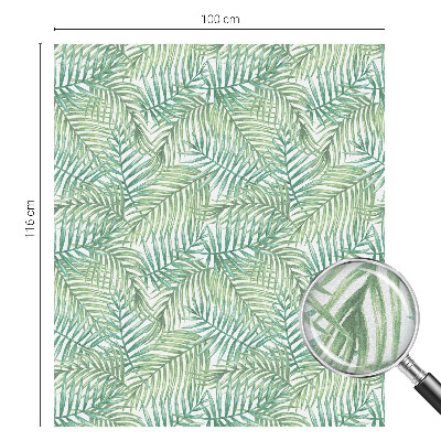 Film occultant fenêtre effet vitrail fougère verte