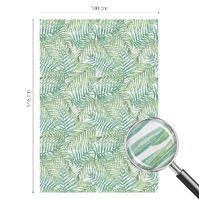 Film occultant fenêtre effet vitrail fougère verte