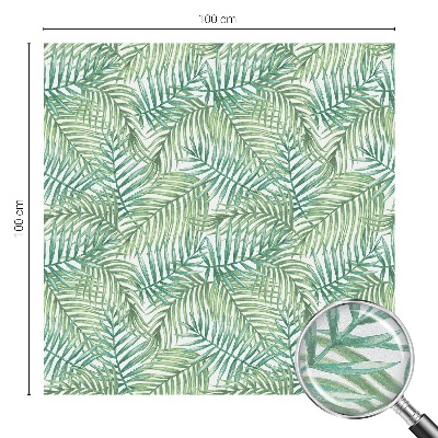 Film occultant fenêtre effet vitrail fougère verte