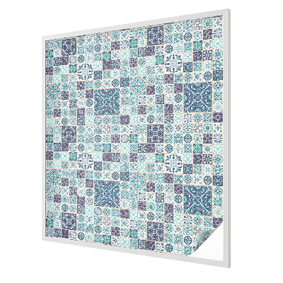 Film fenêtre décoratif occultant vitrail Carreaux floraux