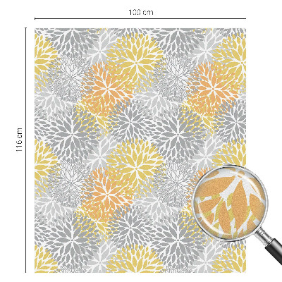 Vitrail autocollant pour fenêtre fleurs colorées