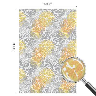 Vitrail autocollant pour fenêtre fleurs colorées