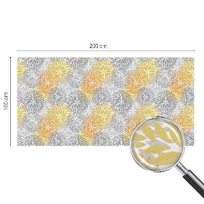 Vitrail autocollant pour fenêtre fleurs colorées