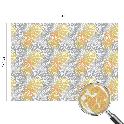 Vitrail autocollant pour fenêtre fleurs colorées