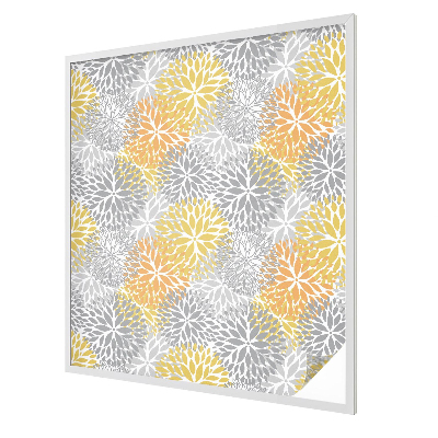 Vitrail autocollant pour fenêtre fleurs colorées