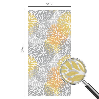 Vitrail autocollant pour fenêtre fleurs colorées