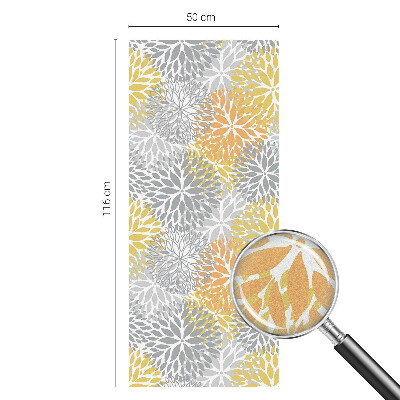 Vitrail autocollant pour fenêtre fleurs colorées