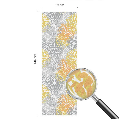 Vitrail autocollant pour fenêtre fleurs colorées