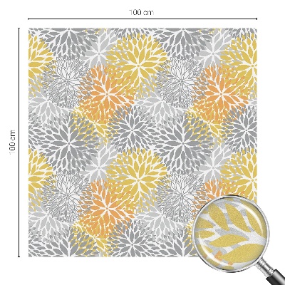 Vitrail autocollant pour fenêtre fleurs colorées