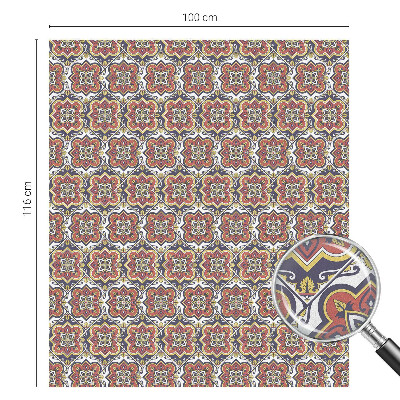 Film occultant fenêtre effet vitrail ornement floral