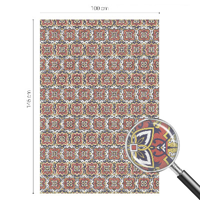 Film occultant fenêtre effet vitrail ornement floral