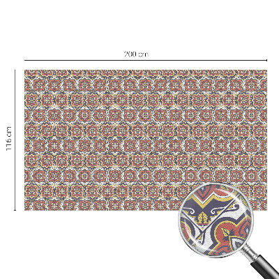 Film occultant fenêtre effet vitrail ornement floral