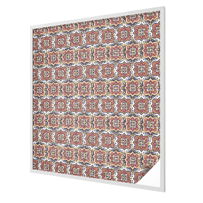 Film occultant fenêtre effet vitrail ornement floral