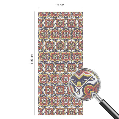 Film occultant fenêtre effet vitrail ornement floral