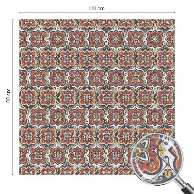 Film occultant fenêtre effet vitrail ornement floral