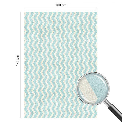 Autocollant pour vitrage Zigzag bleu