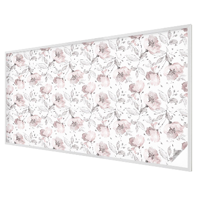 Film fenêtre décoratif occultant vitrail feuilles de rose