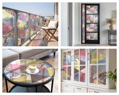 Film occultant pour fenêtre Triangles colorés