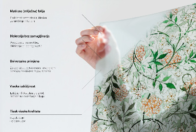 Vitrail autocollant pour fenêtre Mosaïque blanche