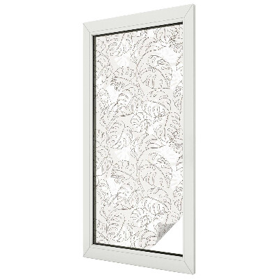 Film fenêtre décoratif occultant vitrail Plante ornementale