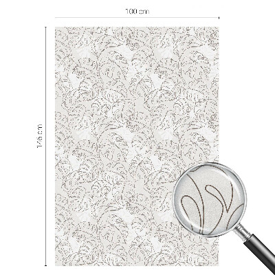 Film fenêtre décoratif occultant vitrail Plante ornementale