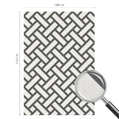 Film occultant fenêtre effet vitrail Rectangles entrelacés