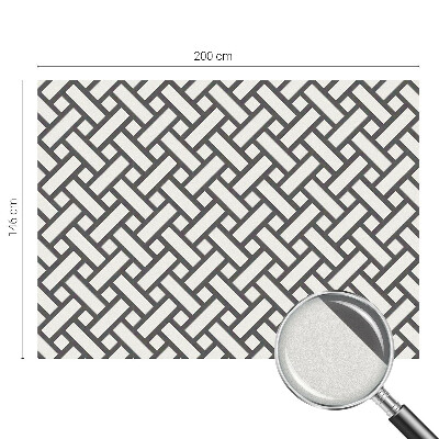 Film occultant fenêtre effet vitrail Rectangles entrelacés