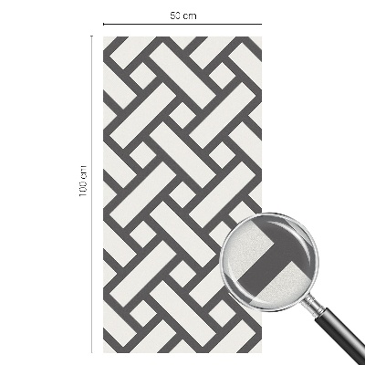 Film occultant fenêtre effet vitrail Rectangles entrelacés